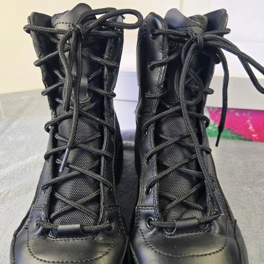 Interceptor Mens Tactical Boots Black Leather Steel Toe ASTM‎ F2413-18